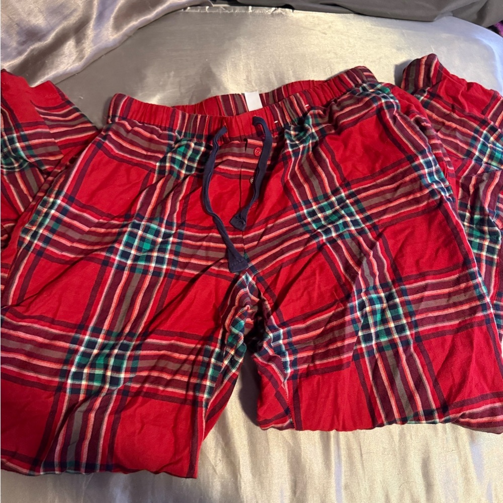 Red Plaid Lounge Shorts
